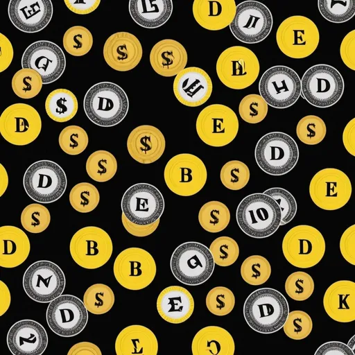 Prompt: 1000 $DEGEN, black and yellow background fancy, high quality