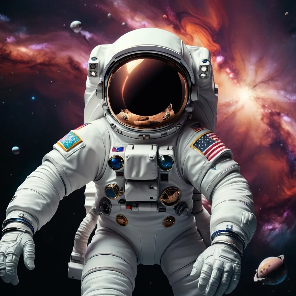 Prompt: astronaut floating in a galaxy