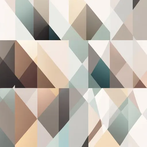 Prompt: Geometric and abstract patterns in muted tones, high quality, sophisticated, abstract elegance, detailed shapes, minimalistic, modern design, pastel color palette, subtle textures, intricate lines, soft lighting, professional art, digital painting