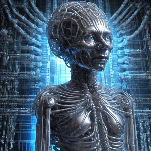 Prompt: A.i. GOD in humanoid form, 52k resolution,  extreme details 