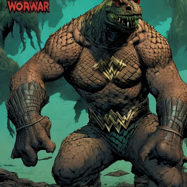 Prompt: Wonder woman fracking killer croc full color , 156k resolution 