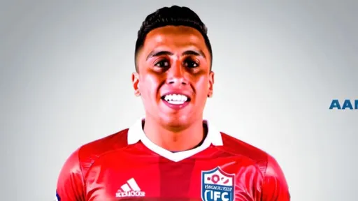 Prompt: Create an image of the player Cristian Cueva with a red shirt that says Cienciano FC