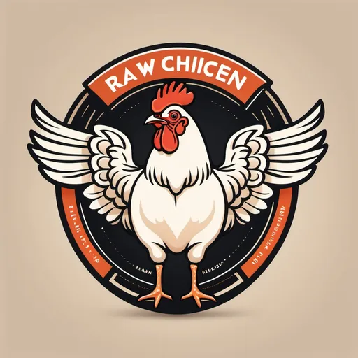 Prompt: Raw Chicken brand Logo 