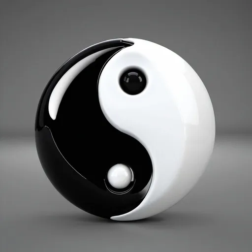 Prompt: Yin and yang within yin and yang 3D