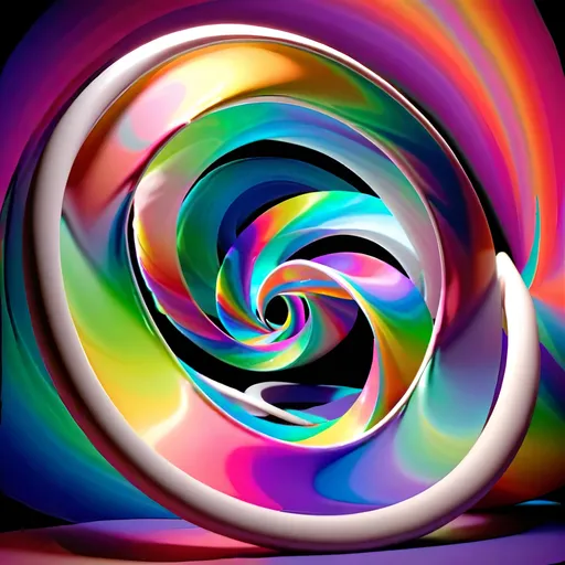 Prompt: the psychedelic mobius strip of life goes on forever