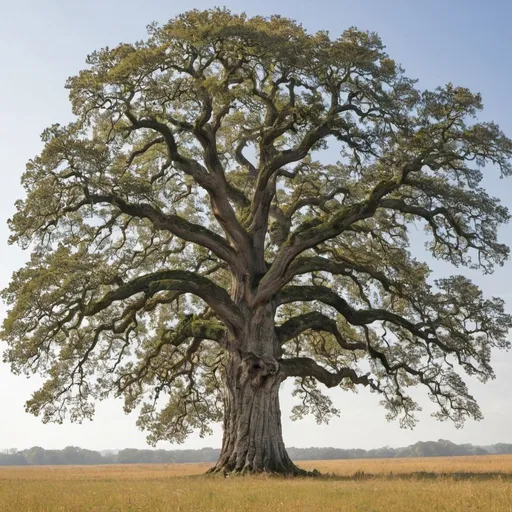 Prompt: A Old oak tree standing tall