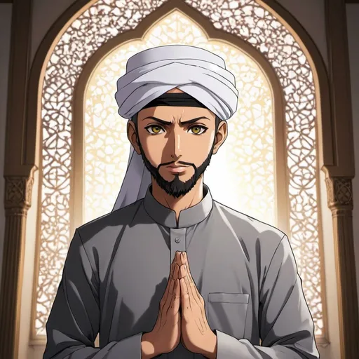 Prompt: Friday.anime.islam.aid.holy.day
