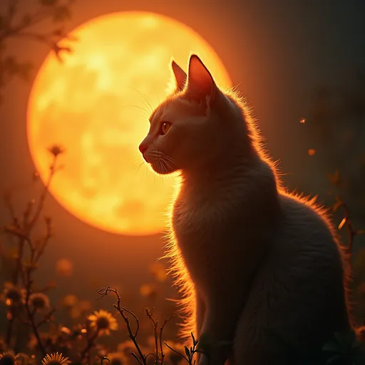 Prompt: Kucing digabung sama matahari
