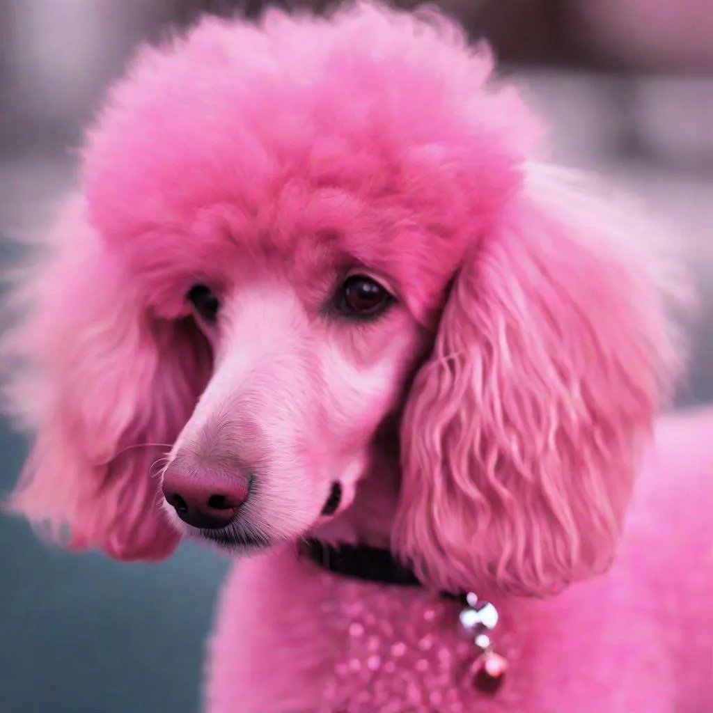Prompt: pink poodle