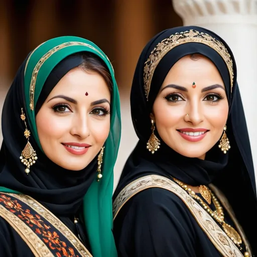 Prompt: Pre-islamic Middle-aged Women of the most beautiful ethnicity in the world, in traditional attire.