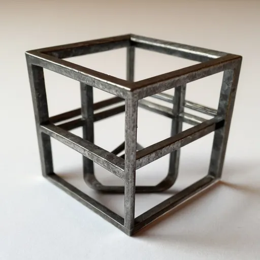 Prompt: Small 4x4 metal geometric three-dimensional object "capability"