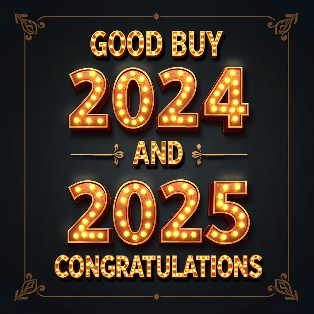 Prompt: Good buy 2024 and congratulations for begining 2025 I will try to upgrade my version with this new year and take a revenge 