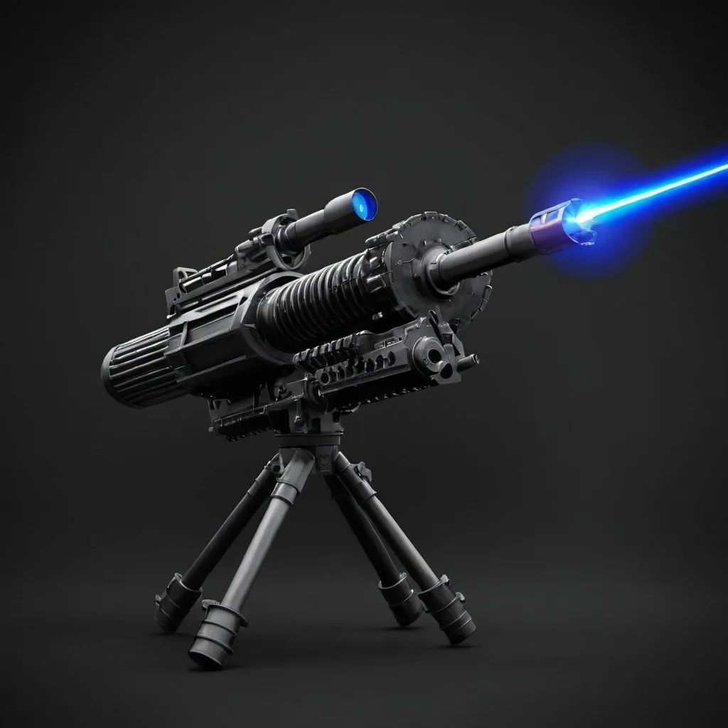 Prompt: Laser M134 Minigun