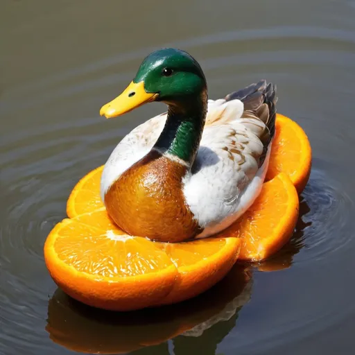 Prompt: Pato a la naranja
