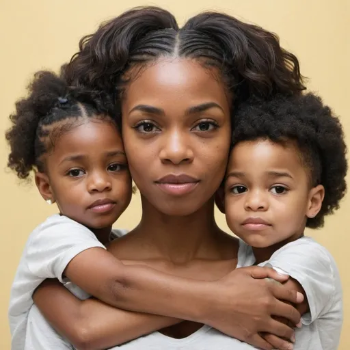 Prompt: generate an image to go with theme am I my brothers keeper using to black women