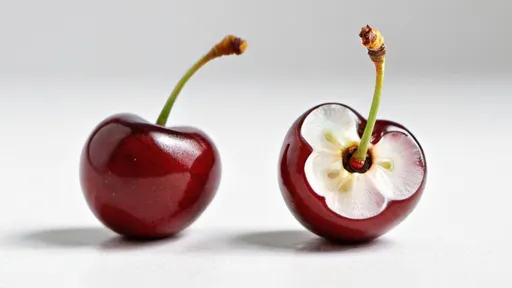 Prompt: real cherry, fruit, white background
