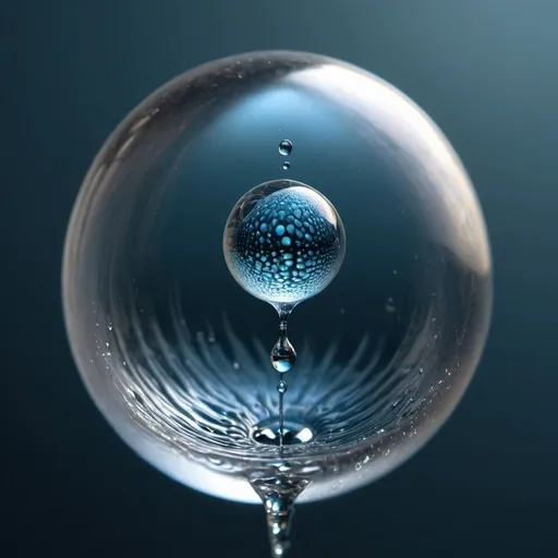 Prompt: an neural net ocean of consciousness within a single waterdrop.