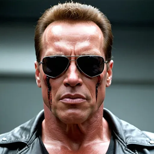 Prompt: Arnold Shwarzenegger as T-800