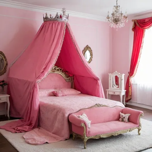 Prompt: The bed for princess