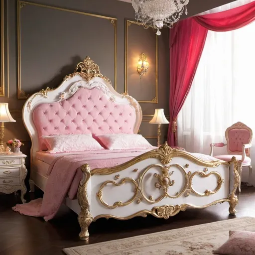 Prompt: Special bed for princess from 2 century