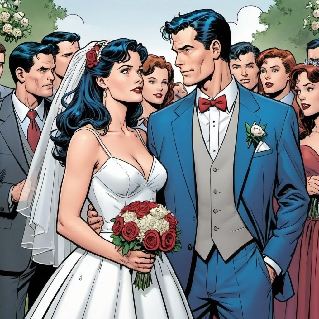 Prompt: lois lane wedding comics