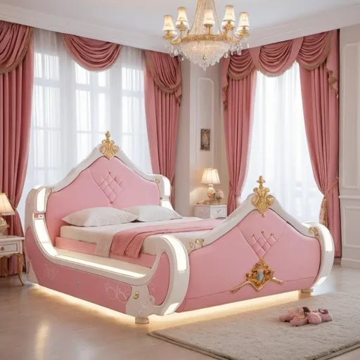Prompt: Automatic bed for princess