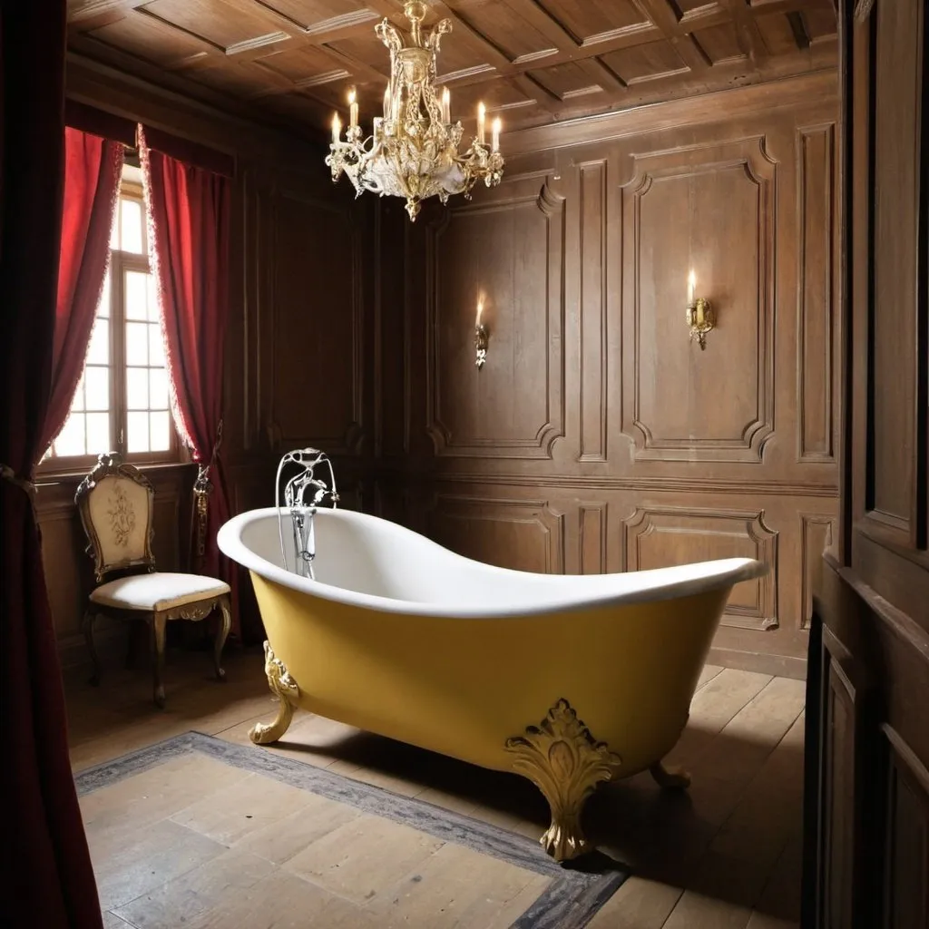 Prompt: Special bath for princess from 17 century