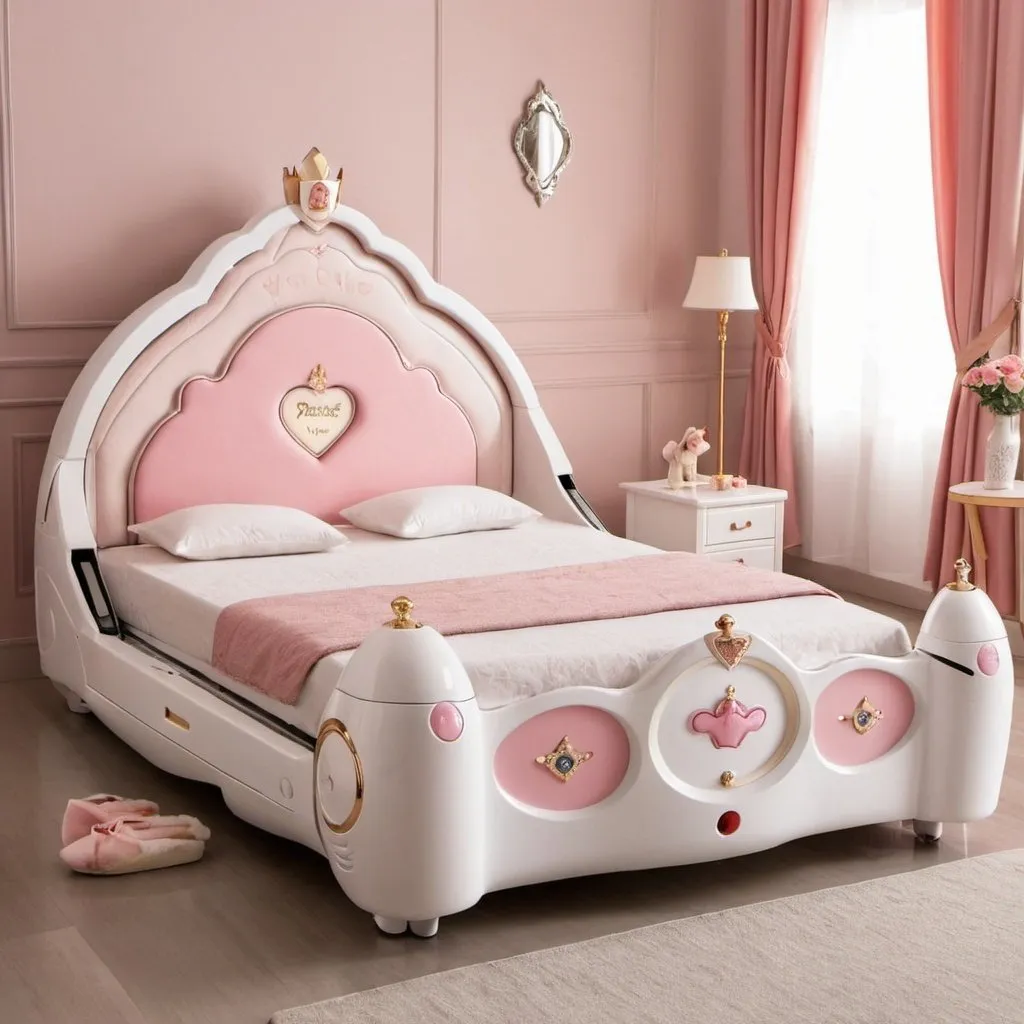 Prompt: Automatic bed for princess