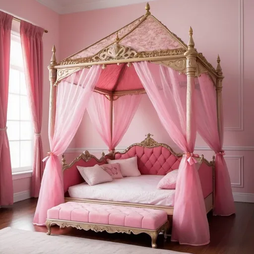 Prompt:   Special bed for princess