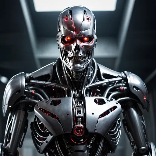 Prompt: Terminator Ultron robot sith evil