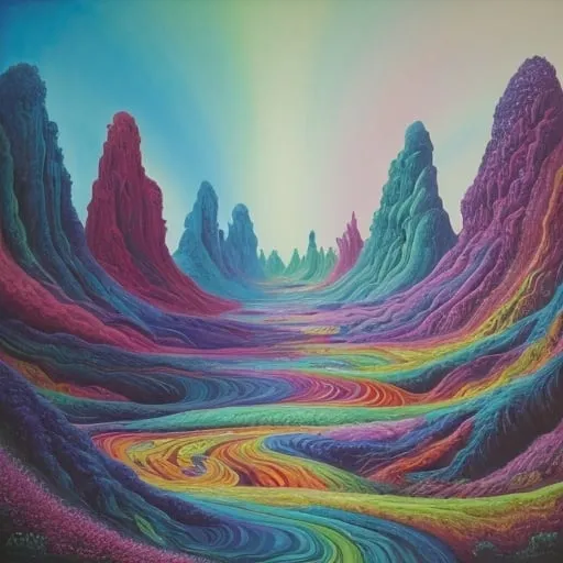 Prompt: psychedelic landscape