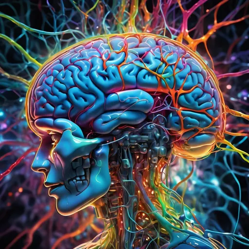 Prompt: Emotion and decision-making brain regions, digital illustration, detailed neural network, vibrant colors, futuristic, glowing synapses, highres, ultra-detailed, digital art, sci-fi, vibrant colors, futuristic, neural network, emotions, decision-making, glowing synapses, detailed, professional, vibrant lighting