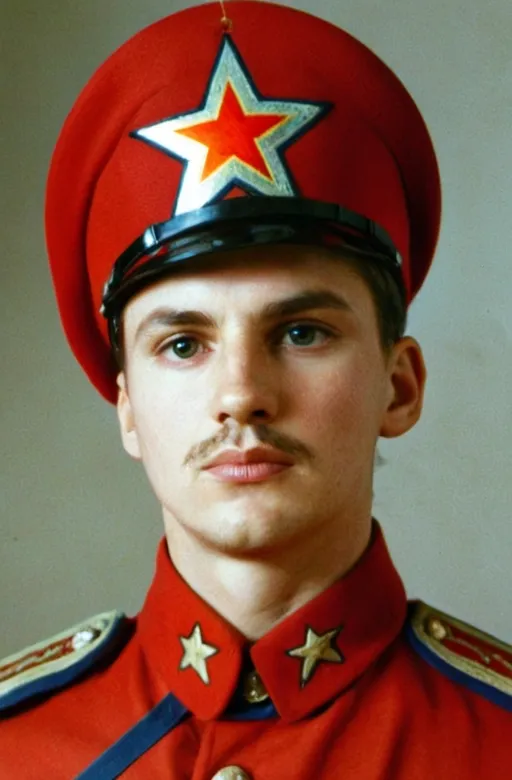 Prompt: Mikhail tukhachevsky wearing a red army uniform from Russian civil war 