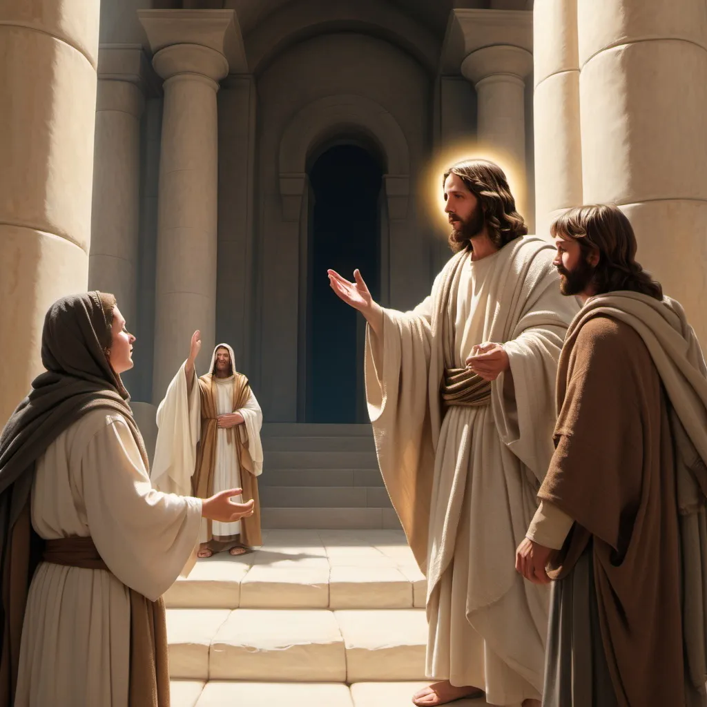 Prompt: When Jesus' parents brought Him to the Temple for dedication, Anna recognized Him as the Messiah (Luke 2:38).