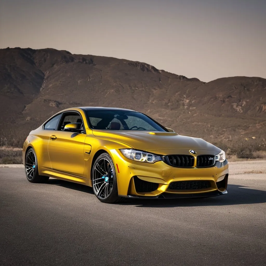 Prompt: a bmw m4 photoshoot pic