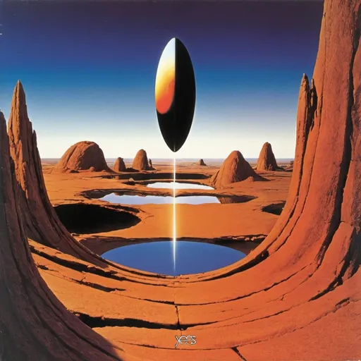 Prompt: create picture alike cover art of close to the edge album of progressive rock group yes