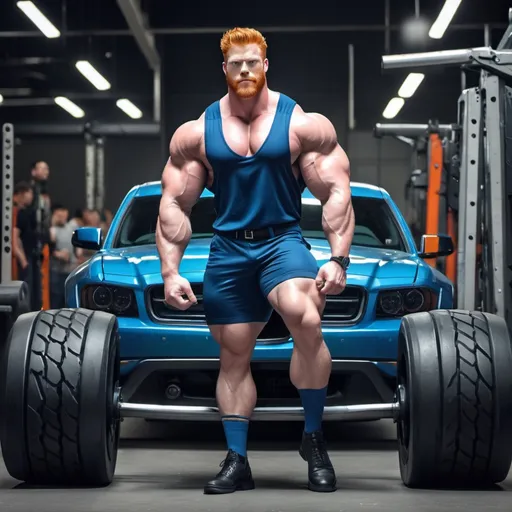 Prompt: Big huge giant strongest muscular mighty invincible super hero gay dream handsome daddy. Strong muscular man with giant size muscle. 100 inch arm. 200inch chest. 800 kg. Tall. Big pumped chest, big muscular legs. Very wide shoulders, big round shoulders, strong, masculine, hairy, abs. Handsome, daddy, ginger. Strongest man alive. Chunky. Bulking. Realistic. Hottest man alive.