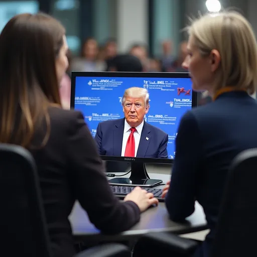 Prompt: People on computers making fake ai news about trump

