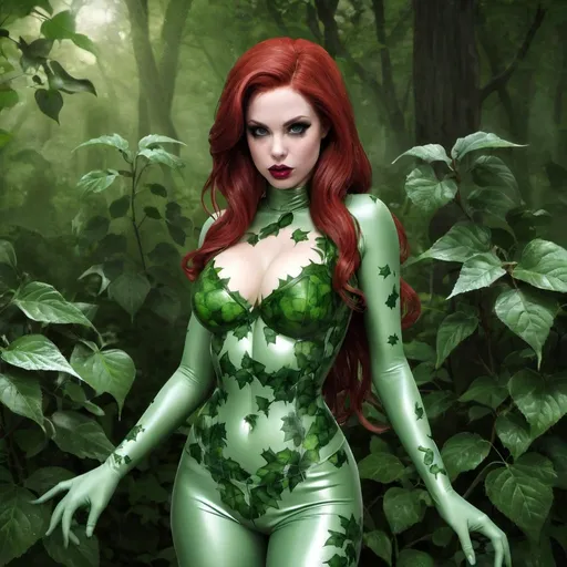 Prompt: Latex, bimbo, realistic, digital art, poison ivy, killer frost 