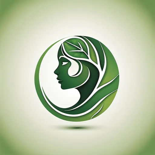 Prompt: Illustration art of a leaf human logo