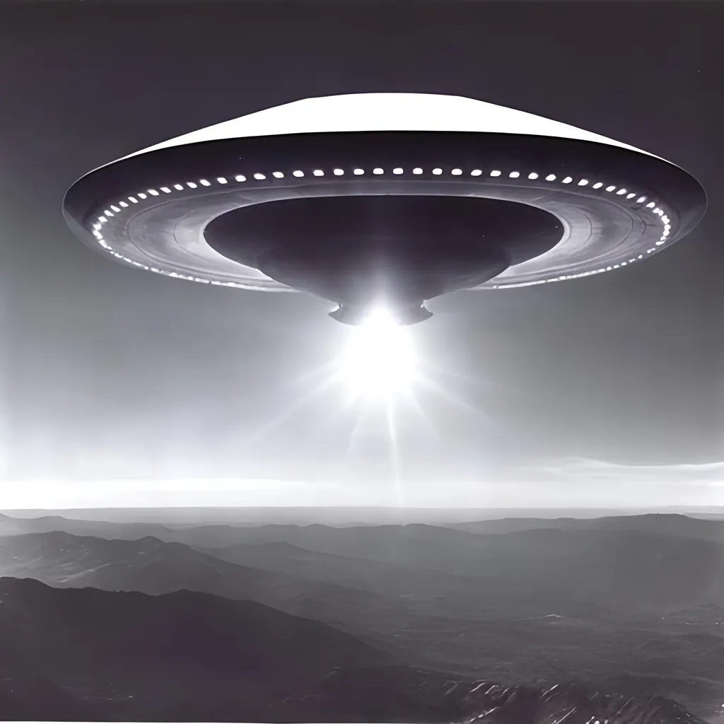 Prompt: vintage ufo image
