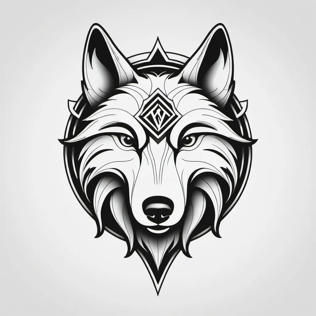 Prompt: Monochromatic digital illustration of a wolfhead and mousehead monogram, minimalist style, subtle shading, high contrast, sleek design, intricate linework, professional, high quality, clean lines, modern, monogram, digital art, black and white, minimalistic, detailed, highres