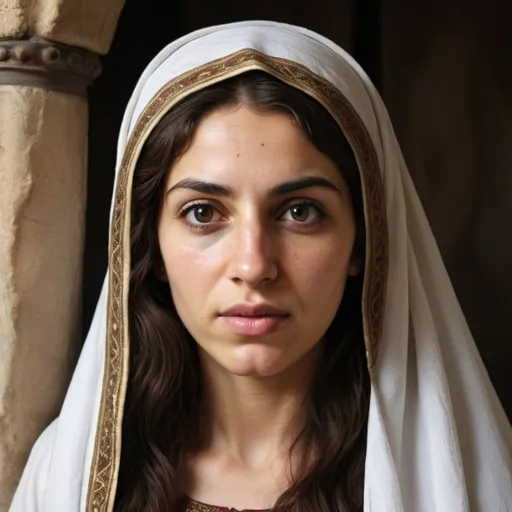 Prompt: Photograph style Realistic depiction  of May Magdalene ( a middle eastern woman from the bible)



