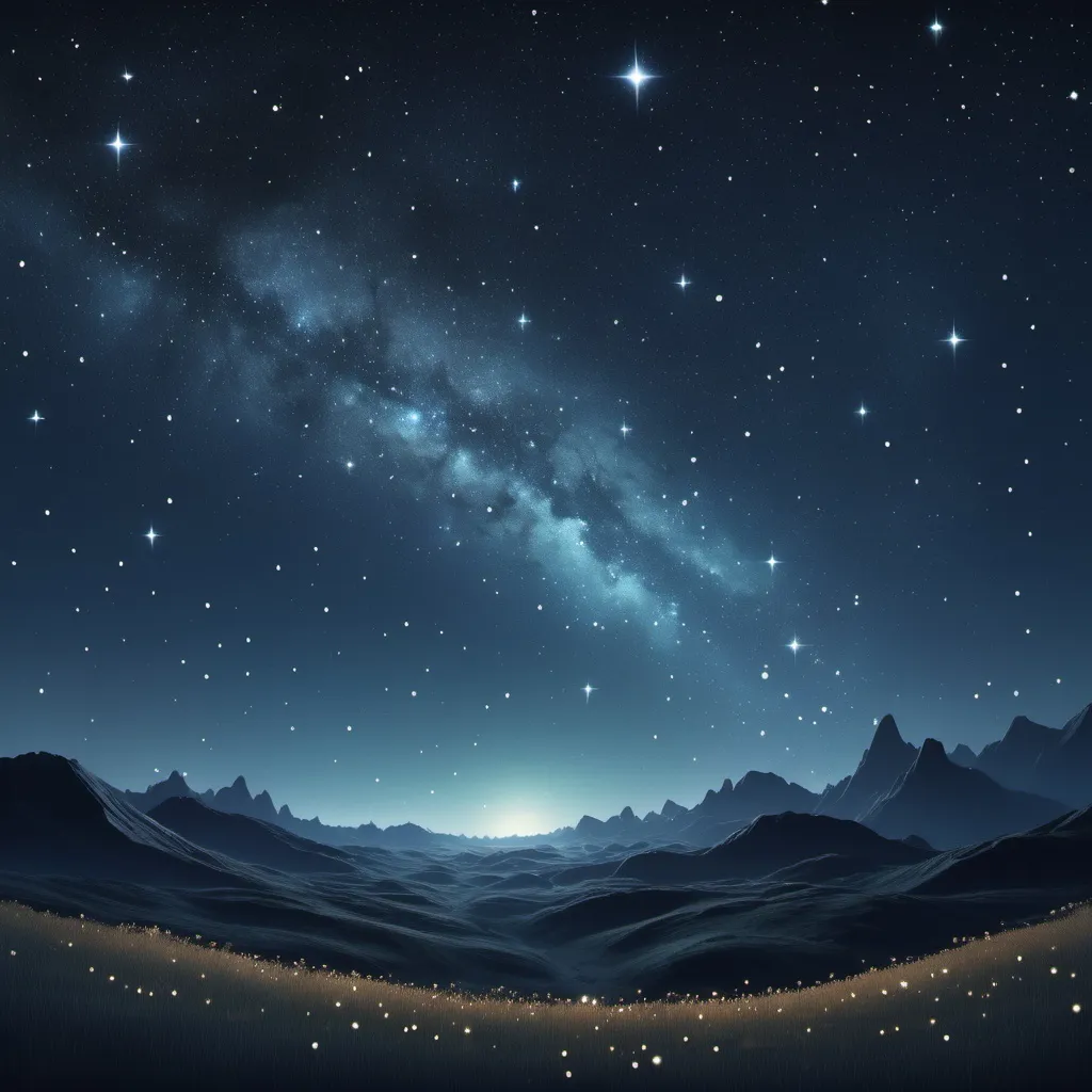 Prompt: A skybox with a clear, starry night and twinkling stars