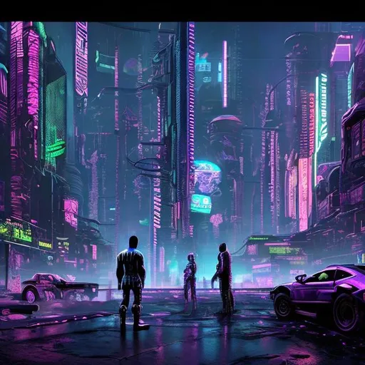 Prompt: cyberpunk cool stylish neon high-tech low-life african-american matrix 2077 beyond choom 