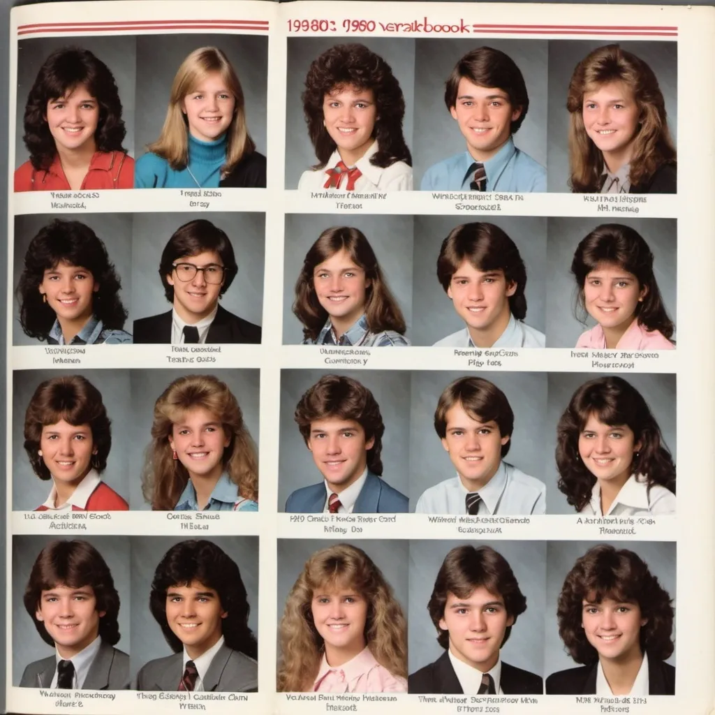 Prompt: 1980's yearbook