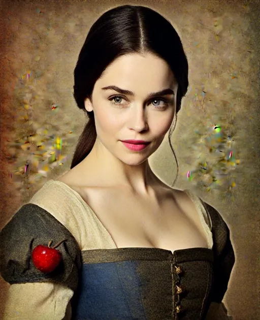 Prompt: <mymodel>A grunge medieval Snow White, impasto, old picture effect, grunge whimsical 