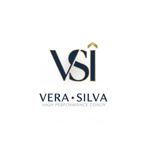 Prompt: cria um logotipo para uma coach de alta performance com iniciais VSI e nome Vera Silva usa o codigo de cores: . Cor Primária (base da marca)

Azul-marinho profundo (#0A1F44)

Inspira confiança, estabilidade e profissionalismo.

Associada a decisão, clareza e autoridade.

Ideal para fundo de website, logotipo e materiais principais.

2. Cor Secundária (luxo e high-ticket)

Dourado suave/metálico (#C8A94D)

Simboliza valor, exclusividade e conquistas.

Usar em detalhes (títulos, ícones, bordas, chamadas premium).

Evitar excesso → menos é mais (reforça classe).

3. Cor de Apoio (equilíbrio e bem-estar)

Cinza-pedra elegante (#B0B6C1)

Neutraliza e transmite maturidade.

Bom para fundos claros, textos secundários, blocos de conteúdo.

4. Toque de Sofisticação (acento feminino subtil)

Borgonha profundo (#5A1E30)

Acrescenta calor, humanidade e exclusividade sem cair no “rosa motivacional”.

Pode ser usado em botões de ação, destaques em posts, detalhes gráficos.

5. Branco minimalista

Branco puro (#FFFFFF)

Garante limpeza, espaço e luxo minimalista.

Ajuda a dar contraste, tornando a marca mais premium.
