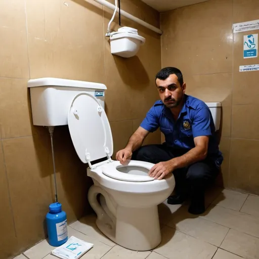 Prompt: skibidi toilet fighting in Iraq with fentanyl