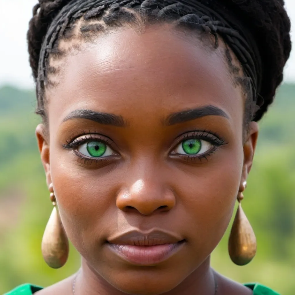 Prompt: Igbo green eyes 